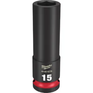 Milwaukee Tool SHOCKWAVE Impact Duty 1/2"Drive 15MM Deep 6 Point Socket