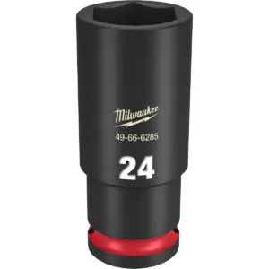 Milwaukee Tool SHOCKWAVE Impact Duty 1/2"Drive 24MM Deep 6 Point Socket