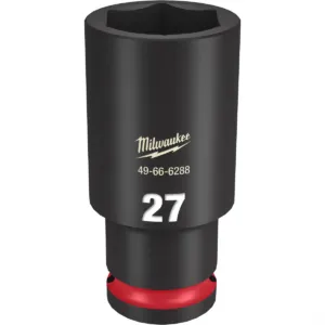 Milwaukee Tool SHOCKWAVE Impact Duty 1/2"Drive 27MM Deep 6 Point Socket