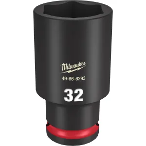 Milwaukee Tool SHOCKWAVE Impact Duty 1/2"Drive 32MM Deep 6 Point Socket