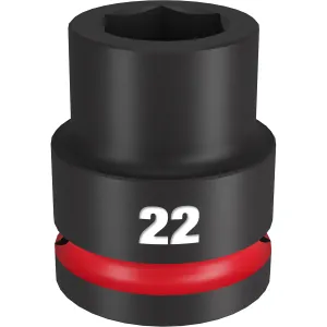 Milwaukee Tool SHOCKWAVE Impact Duty 3/4"Drive 22MM Standard 6 Point Socket