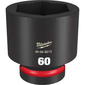 Milwaukee Tool SHOCKWAVE Impact Duty 1"Drive 60MM Standard 6 Point Socket