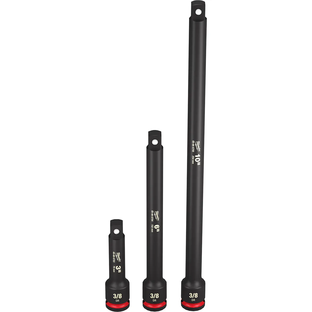 Milwaukee Tool 3PC SHOCKWAVE Impact Duty 3/8" Drive Extension Set