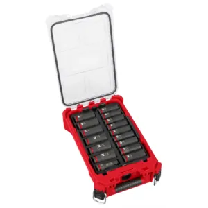 Milwaukee Tool SHOCKWAVE Impact Duty Socket 1/2&rdquo; Dr 16PC MM PACKOUT Set