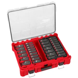 Milwaukee Tool SHOCKWAVE Impact Duty Socket 1/2&rdquo; Dr 31PC PACKOUT Set