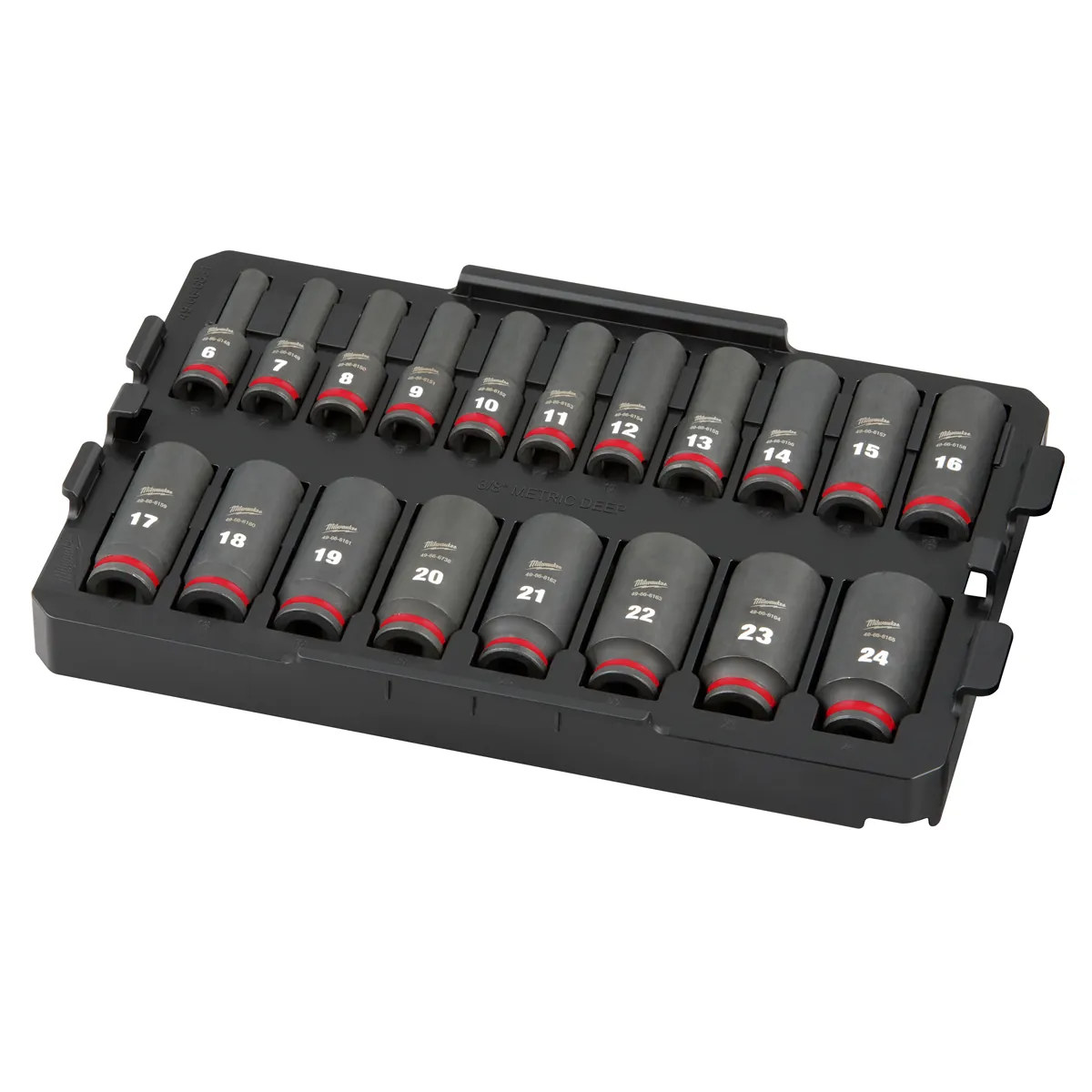Milwaukee Tool SHOCKWAVE Impact Duty Socket 3/8” Dr 19PC MM TRAY Set