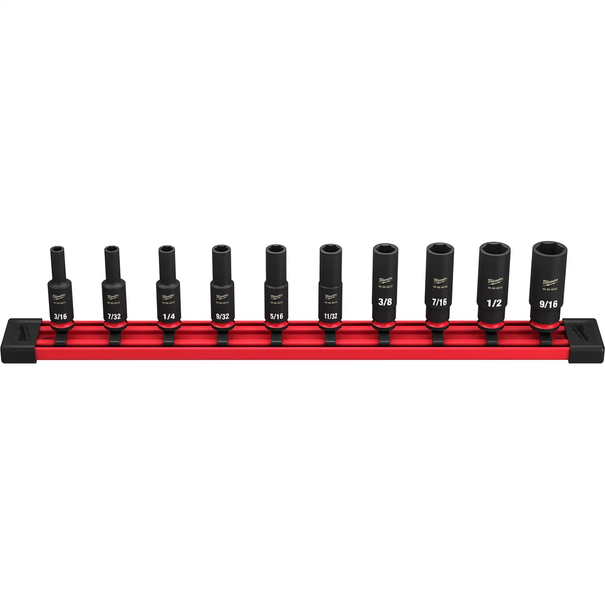 Milwaukee Tool 10PC SHOCKWAVE Impact Duty SAE Deep 6 Point Socket Set