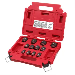 Milwaukee Tool 12PCSHOCKWAVE Impact Duty 3/8" Drive SAE Standard 6 Point Socket Set