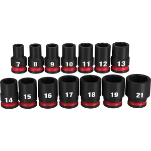 Milwaukee Tool 14PC SHOCKWAVE Impact Duty 3/8" Drive Metric Standard 6 Point Socket Set