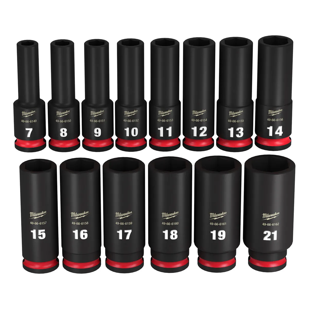 Milwaukee Tool 14PC SHOCKWAVE Impact Duty 3/8" Drive Metric Deep 6 Point Socket Set