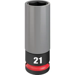 Milwaukee Tool SHOCKWAVE Impact Duty 1/2 Drive 21MM Metric Lug Nut Wheel Socket