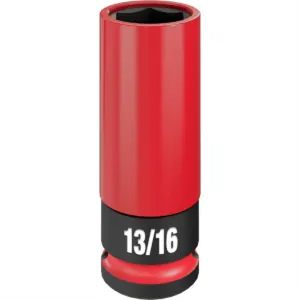 Milwaukee Tool SHOCKWAVE Impact Duty 1/2 Drive 13/16" SAE Lug Nut Wheel Socket