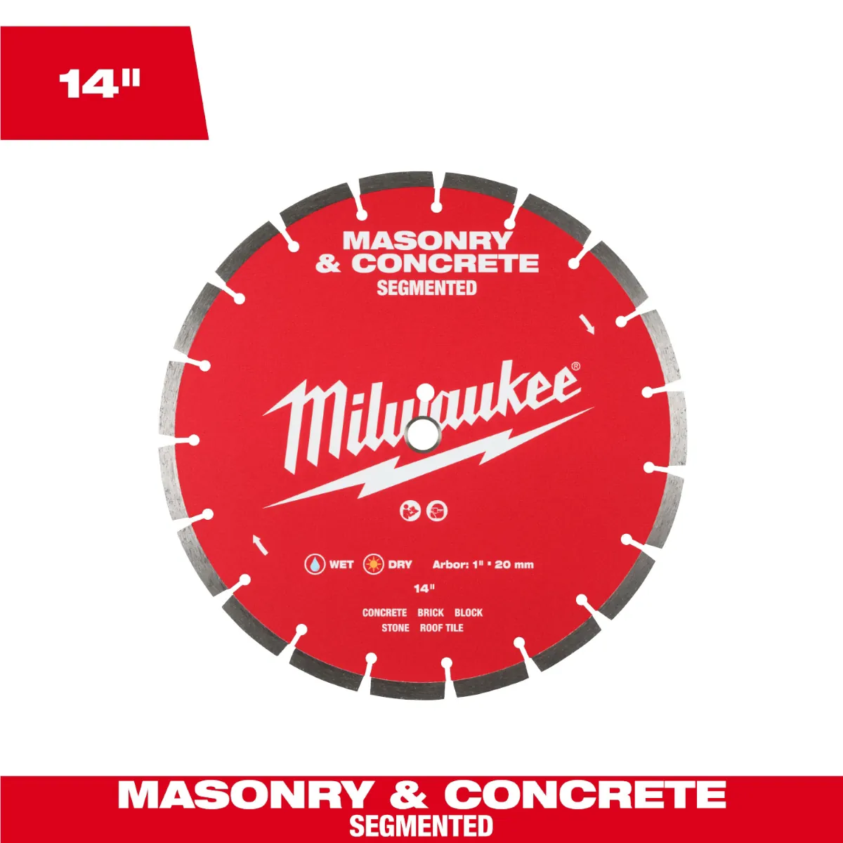 Milwaukee Tool 14 inch Segmented Masonry and Concrete Diamond Blade
