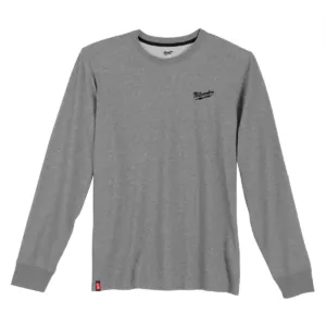 Milwaukee Tool HYBRID WORK TEE- LS GRAY L
