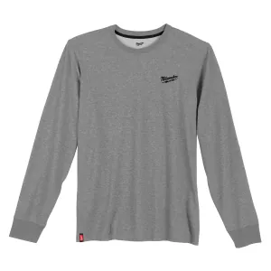 Milwaukee Tool HYBRID WORK TEE- LS GRAY M