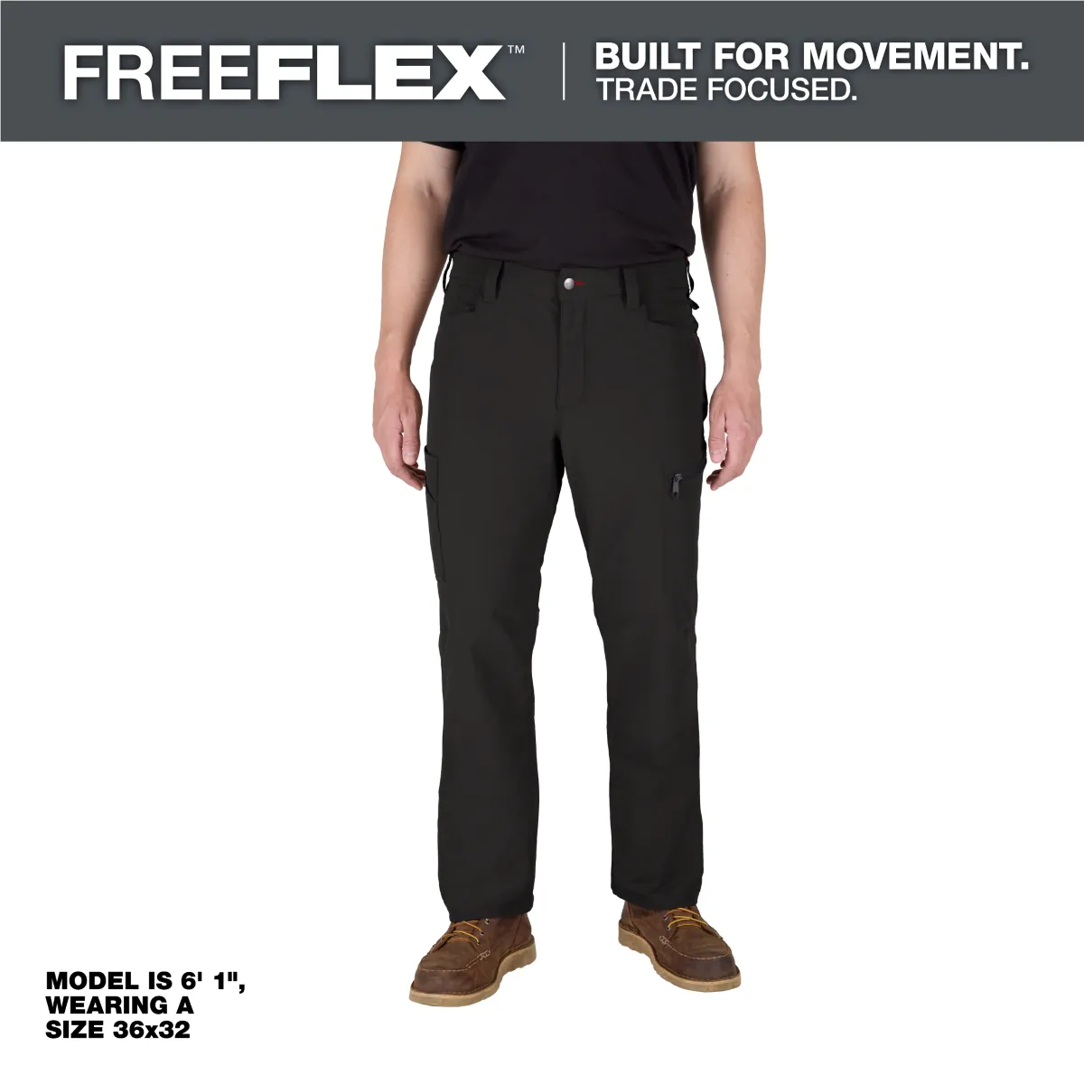 Milwaukee Tool FREEFLEX Tech Pants - Black 32 X 34