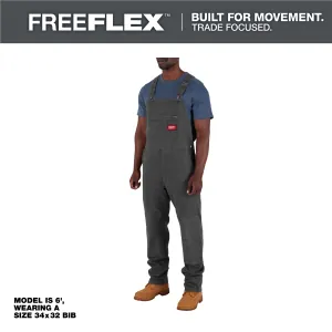 Milwaukee Tool FREEFLEX Unlined Bib Overalls - Gray - Size 38 X 30