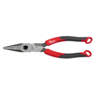 Milwaukee Tool 8" Long Nose Comfort Grip Pliers (USA)