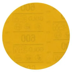 3MTM HookitTM Gold Abrasive Disc 09240, 600, 5 in (125 mm), No Hole, 50 Discs/Carton, 4 Cartons/Case