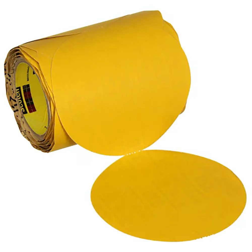 3MTM StikitTM Gold Abrasive Disc Roll 09308, 400, 5 in (125 mm), No Hole, 100 Discs/Roll 6 Rolls/Case