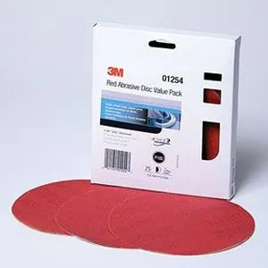 ABRASIVE DISC RED STIKIT 6IN P180 50 PER PACK