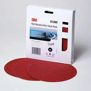 3M Red Abrasive 6" Disc STIKIT P80 25/BOX