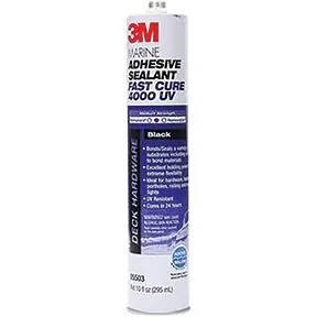 3M Marine Adhesive Sealant 4000 UV, Black, 295 ml Cartridge
