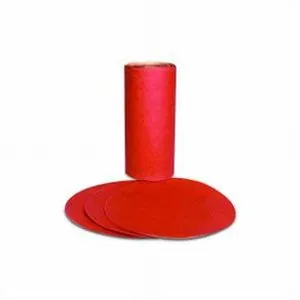 ABRASIVE DISC RED PSA 5IN P80D 100 PER ROLL