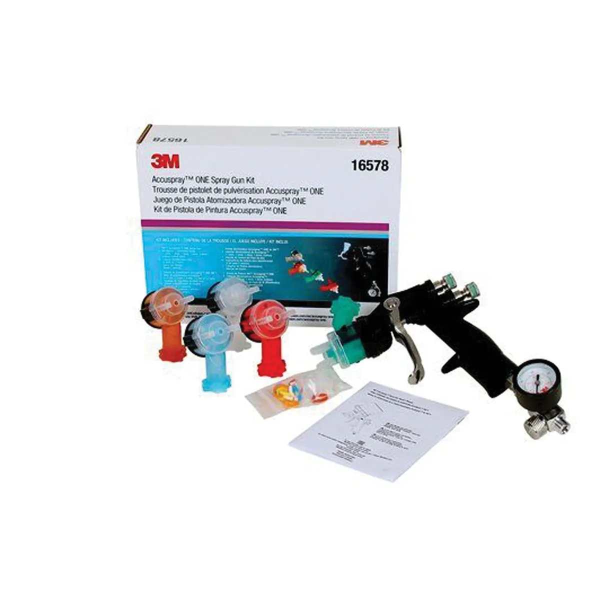 SPRAY GUN KIT ACCUSPRAY ONE W/4 HEAD SPRAY HEADS