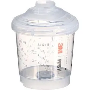 3M PPS SERIES 2.0 VENTED SPRAY CUP KIT 26161, MINI (8.5 FL OZ, 250ML), 125 MICRON FILTER, 50/KIT