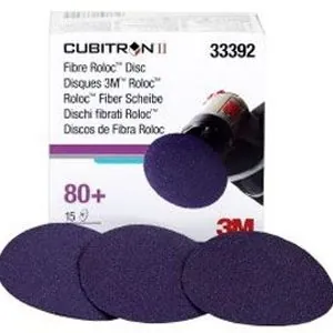 3 Cubitron II Fibre Roloc 80+ Grade Disc