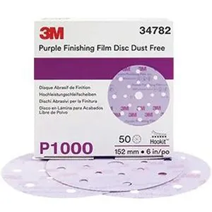 ABRASIVE DISC 6IN P1000 HOOKIT D/F 50BX 260L