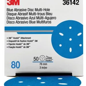 Hookit Blue Abrasive Disc Multi-hole 3 80G
