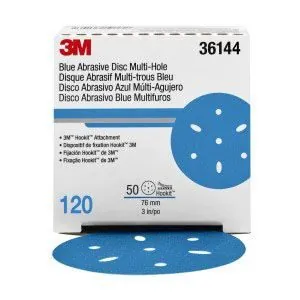 Hookit Blue Abrasive Disc Multi-hole 3 120G