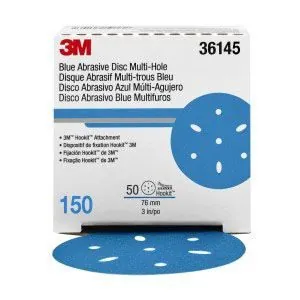 Hookit Blue Abrasive Disc Multi-hole 3 150G