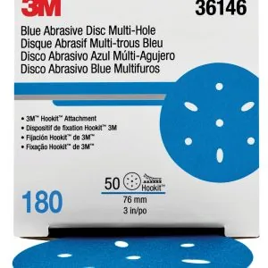 Hookit Blue Abrasive Disc Multi-hole 3 180G