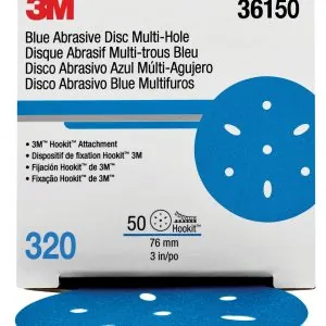 Hookit Blue Abrasive Disc Multi-hole 3 320G