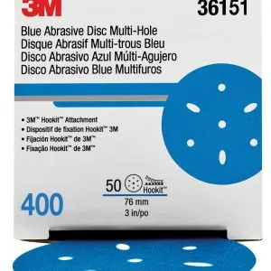 Hookit Blue Abrasive Disc Multi-hole 3 400G