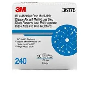 Hookit Blue Abrasive Disc Multi-hole 6 240G