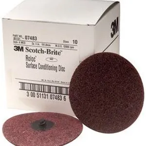 Scotch-Brite Roloc Surface Conditioning Disc, 07483, SC-DR, A/O Medium, TR, 4 in