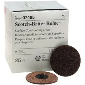 Scotch-Brite Roloc Surface Conditioning Disc, 07485, SC-DR, A/O Coarse, TR, 3 in