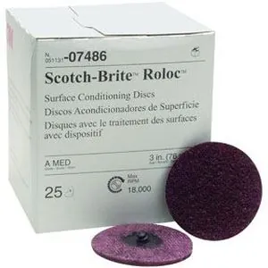 Scotch-Brite Roloc Surface Conditioning Disc, 07486, SC-DR, A/O Medium, TR, 3 in