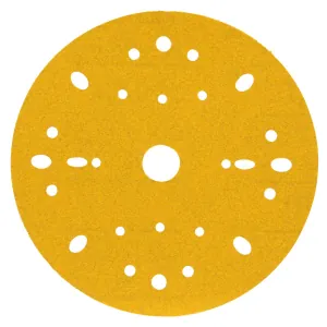 3M Hookit Gold Abrasive Disc 09284, 180, 6-inch (150mm), Dust-Free