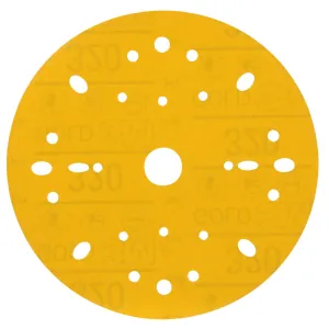 3M Hookit Gold Abrasive Disc 09287, 320, 6-inch (150mm), Dust-Free