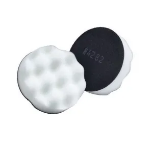 3M Finesse-It 01963 Single Sided Regular Buffing Pad, 3 in Dia, Hook and Loop Attachment, Foam Pad, White