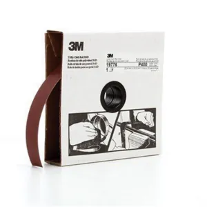 3M 19776 314D Series Utility Cloth Roll, 1 in W x 20 yd L, P400 Grit, Extra Fine Grade, Aluminum Oxide