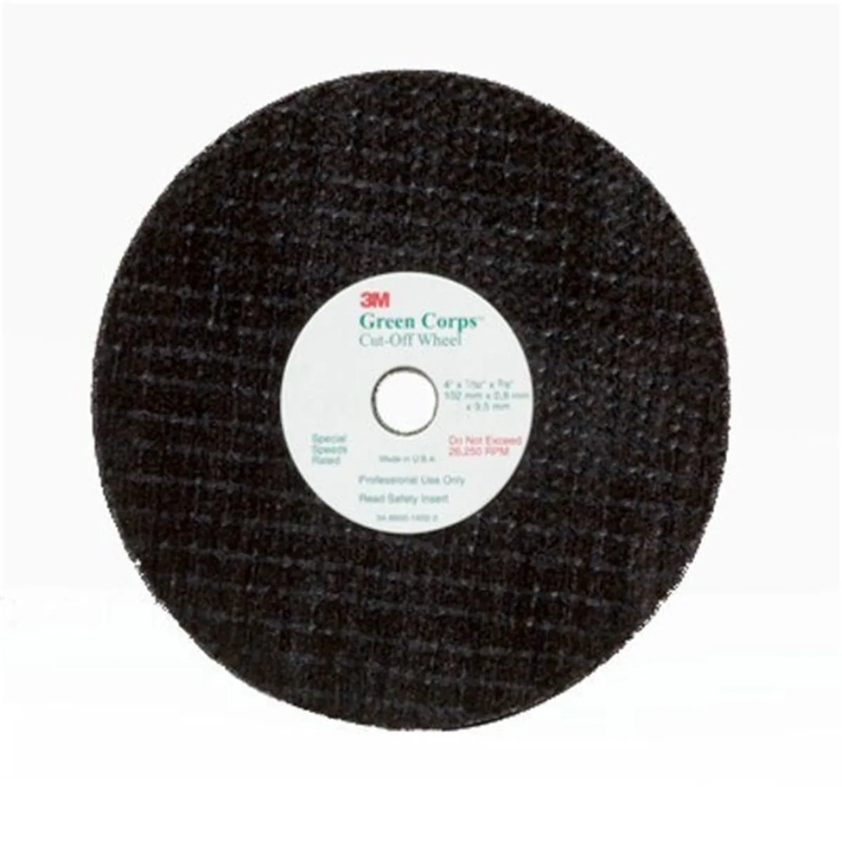 3M Weld Grinding Wheel 01991, 3 in x 0.22 in x3/8 in,