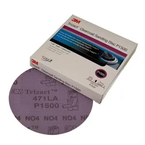 3M Trizact 02094 471LA Series Abrasive Disc, 3 in Dia, P1500 Grit, Hook and Loop, Gray