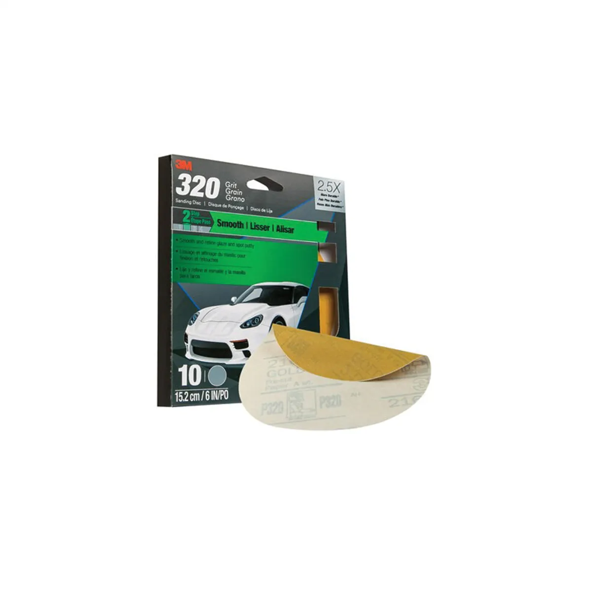 3M 31446 Sanding Disc, 6 in Dia, 320 Grit