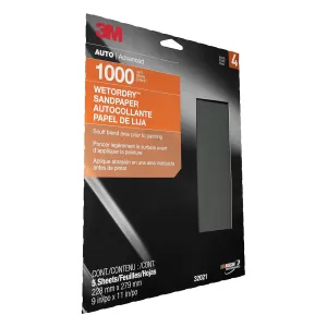 3M PAPER SHEETS-9" X 11" ULTRA FINE 1000 5/PK 10PK/CS